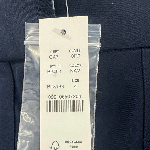 J. Crew Sydney Wide-Leg Pant in Bi-Stretch Cotton Blend Navy Blue Size 4 NWT - Picture 10 of 12